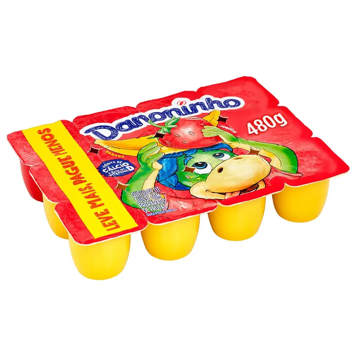 Danoninho Petit Suisse Morango e Banana 480G 12UN
