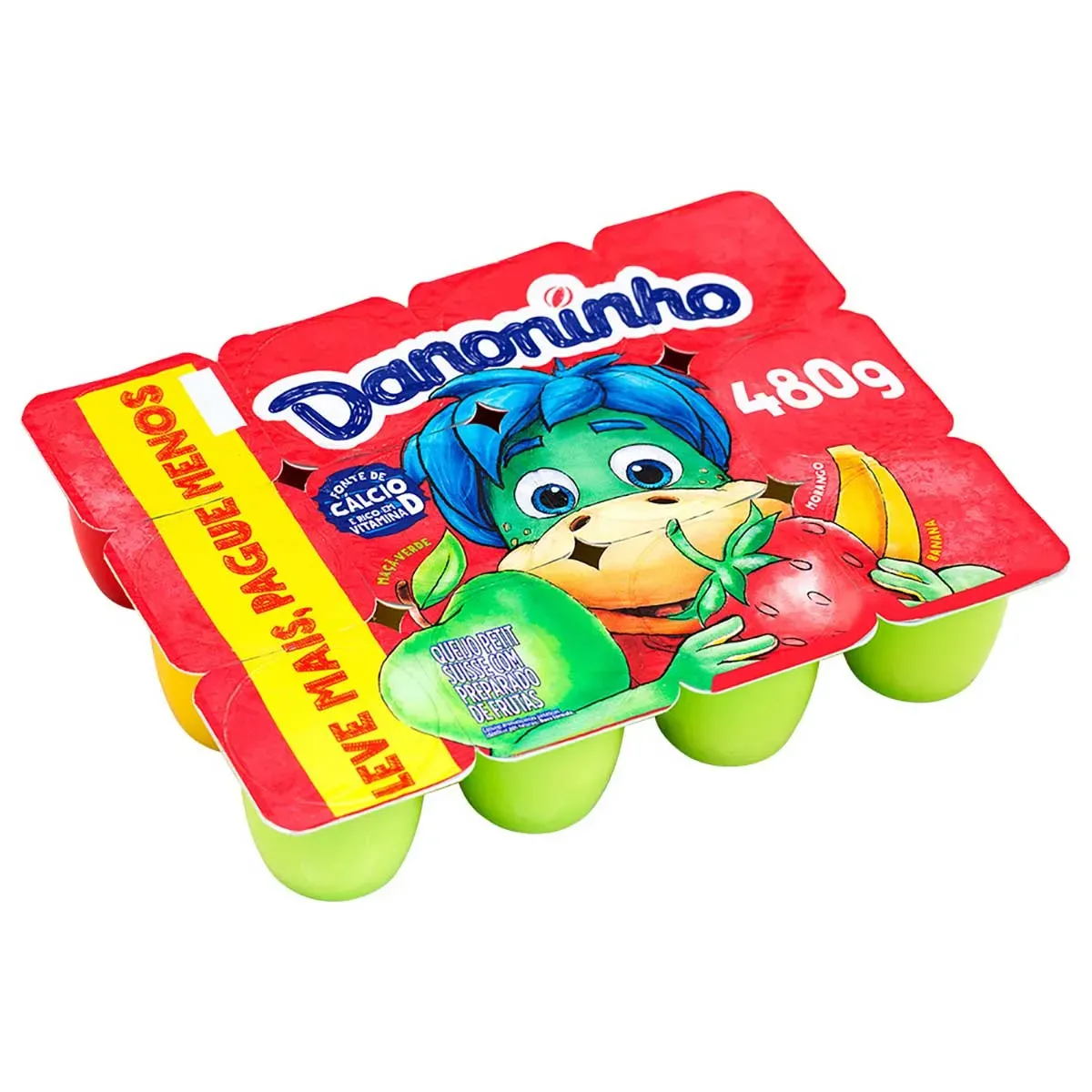 Danoninho Petit Suisse Morango Banana 480G 12UN