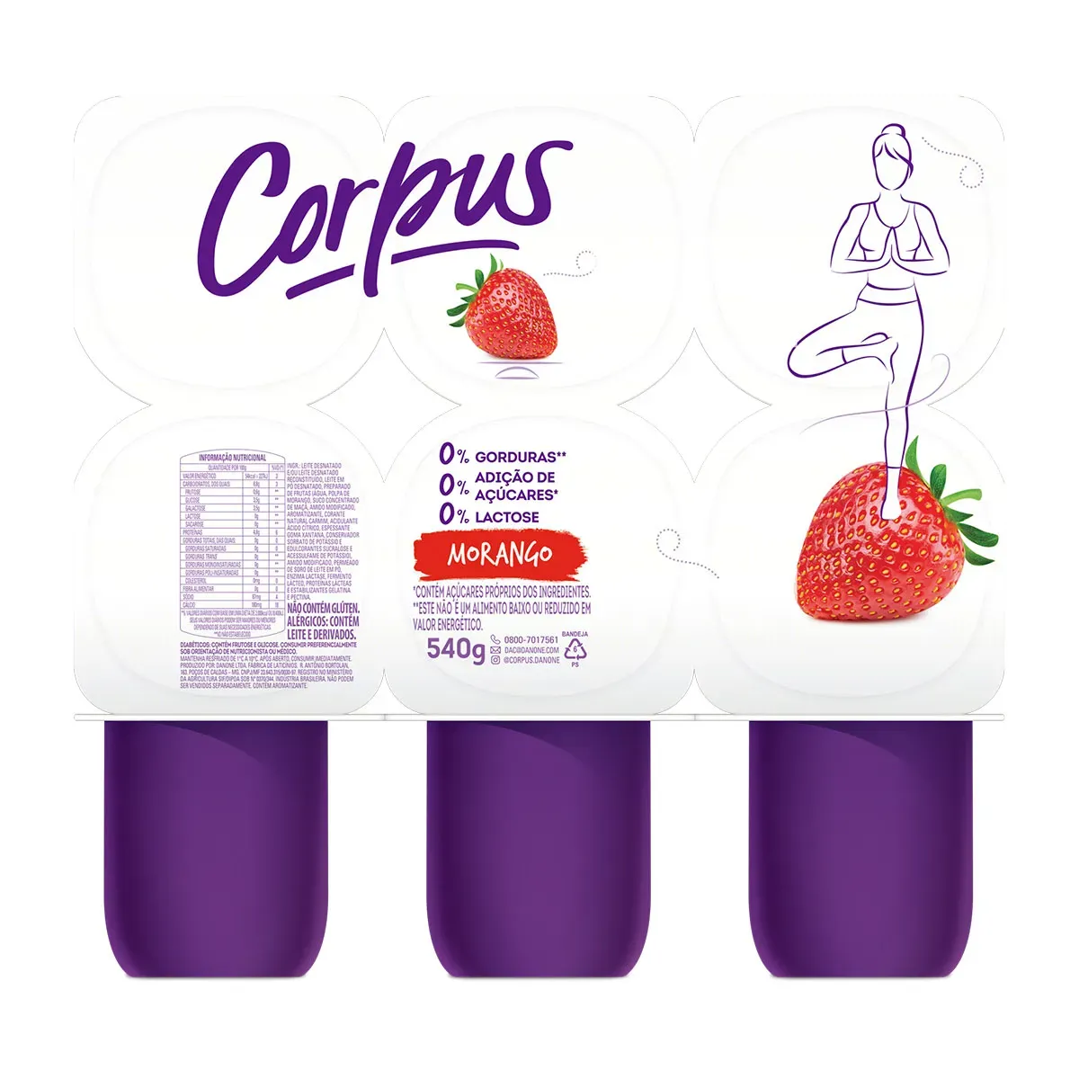 Iogurte Polpa Corpus Morango 540G