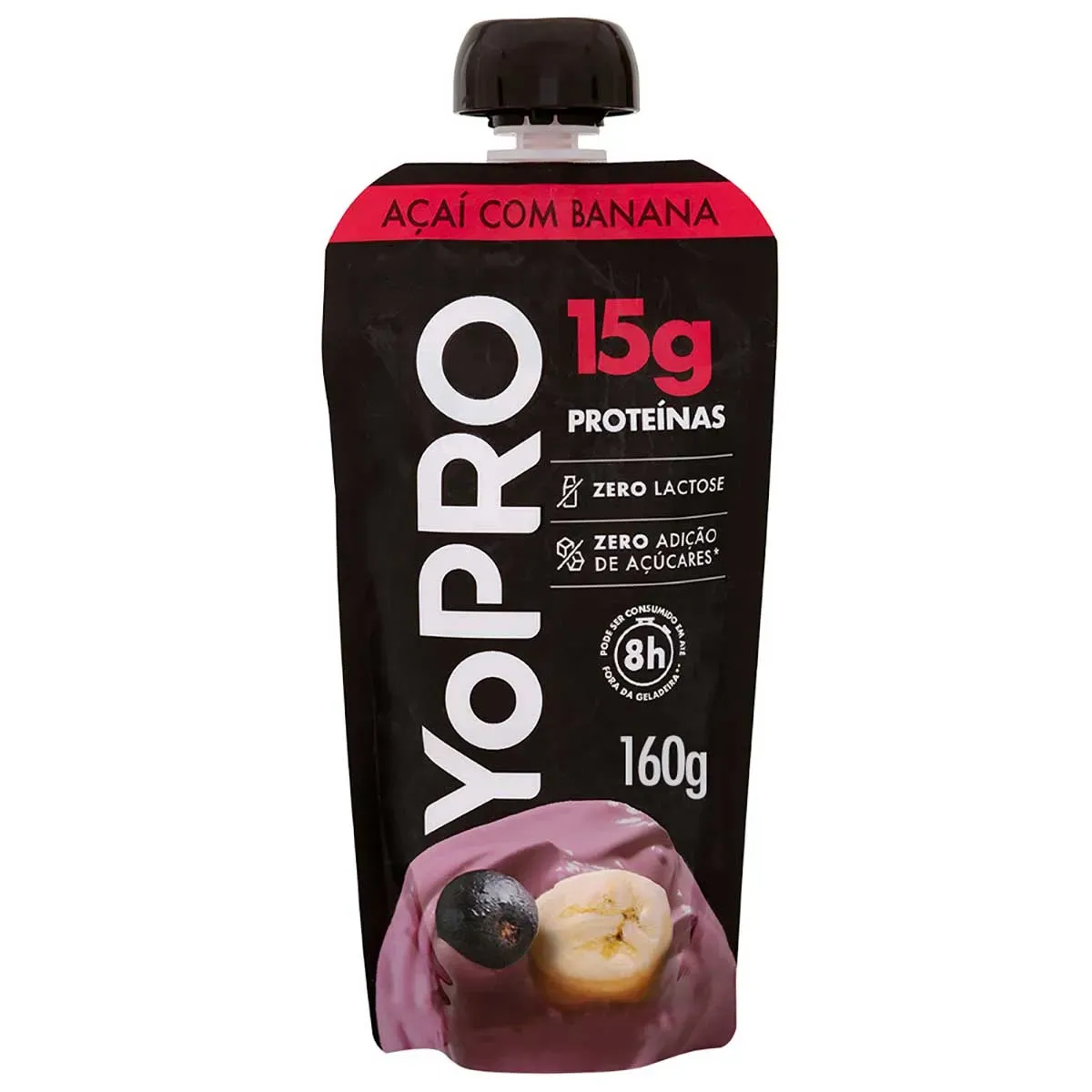 Iogurte YoPRO Pouch Açaí Banana proteínas 160G
