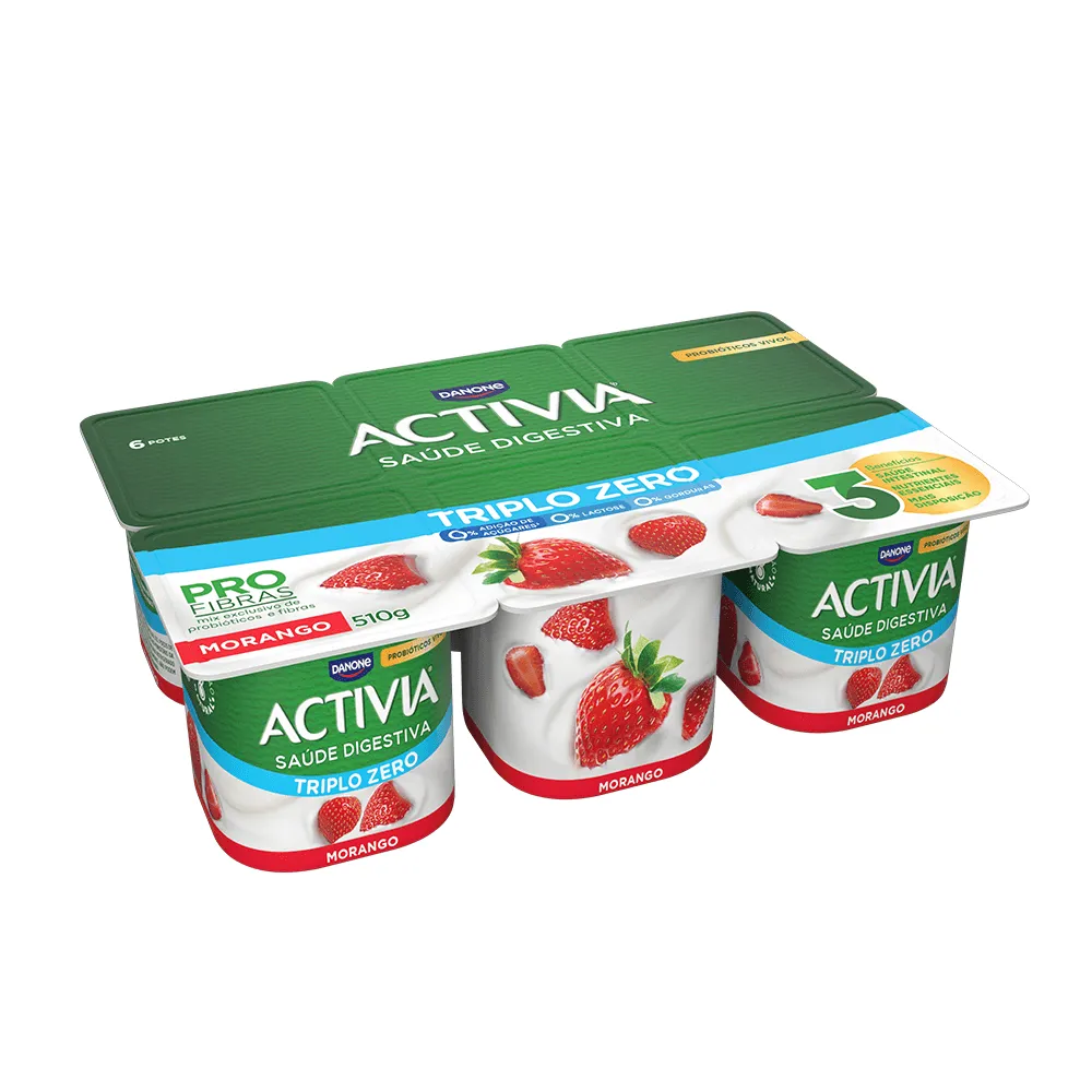 Leite Fermentado Desnatado Zero Activia 510G 6UN