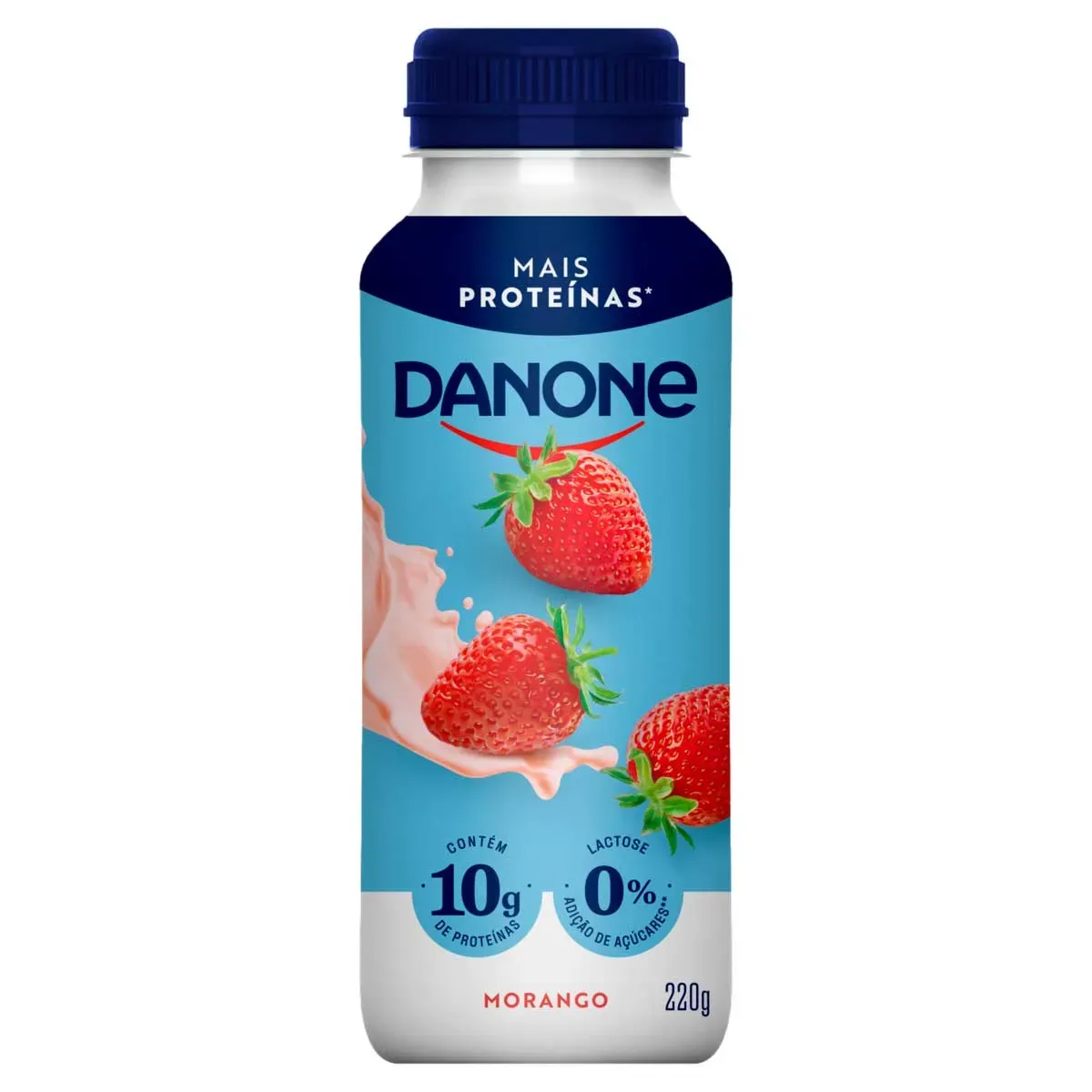Iogurte Desnatado Morango Zero Lactose Danone 220G