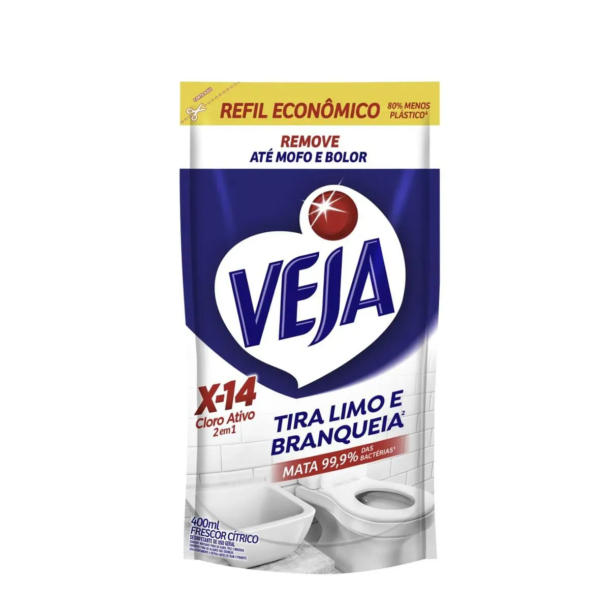 Tira Limo X14 Refil Veja 400ML