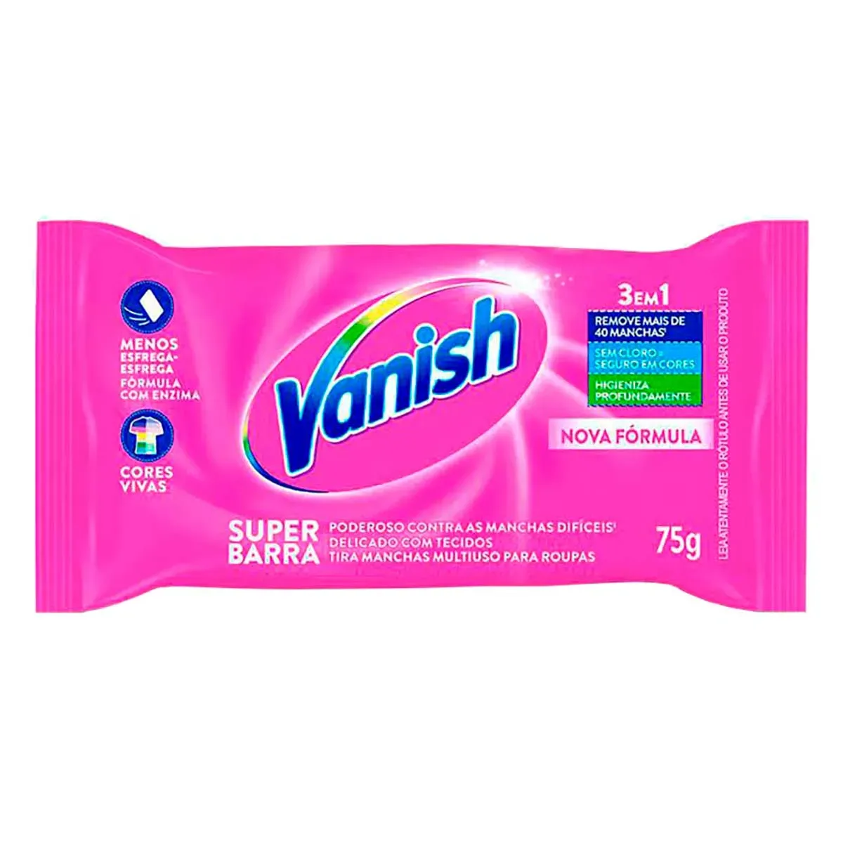 Tira Manchas Super Barra roupas Vanish 75G