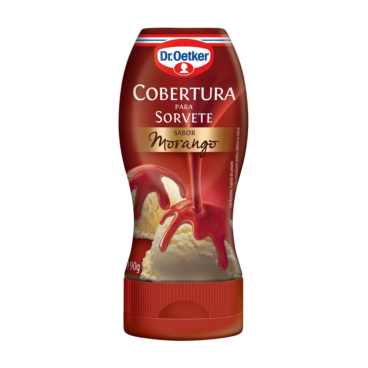 Cobertura para Sorvete Morango Dr. Oetker 190G