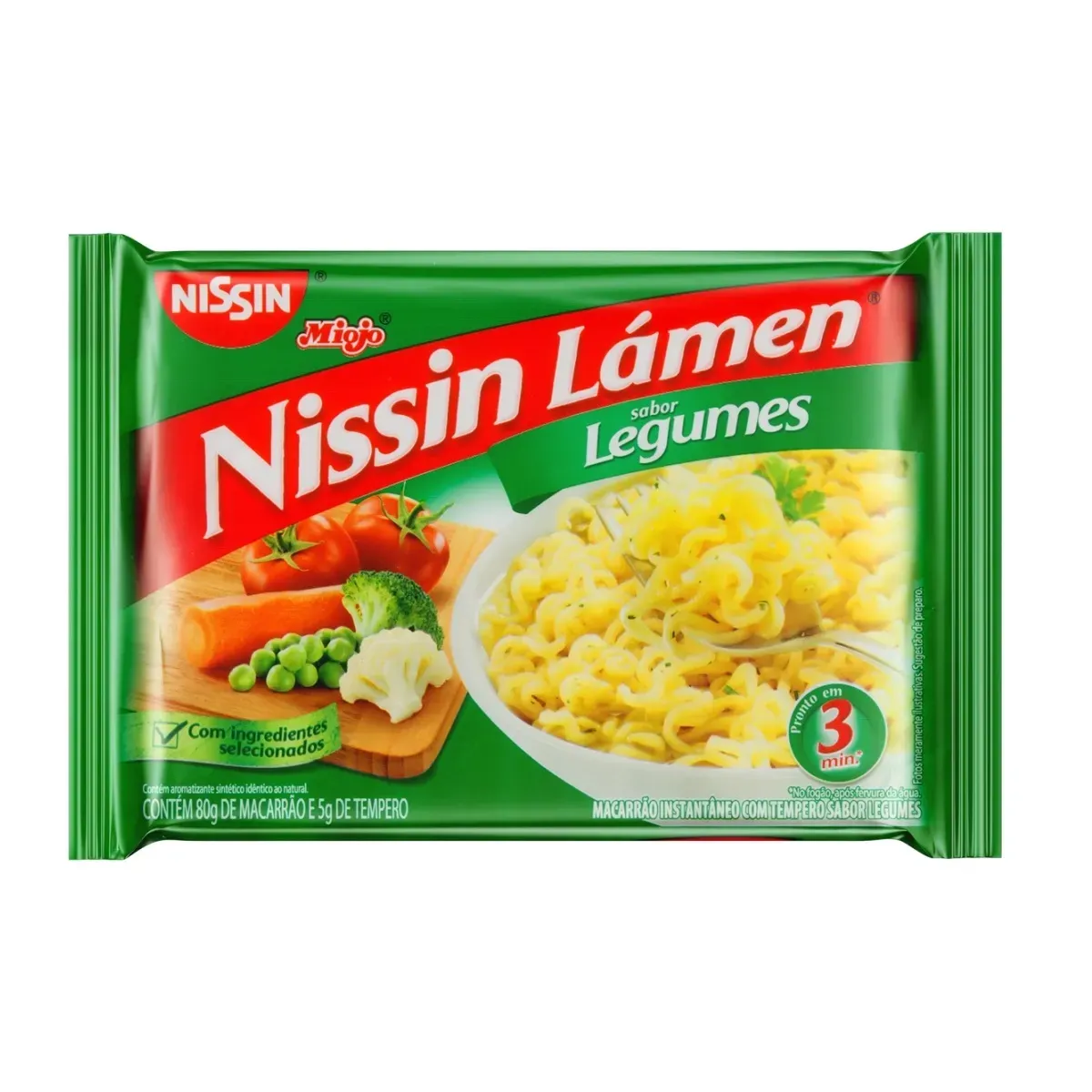 Macarrão Instantâneo Nissin Legumes 80G