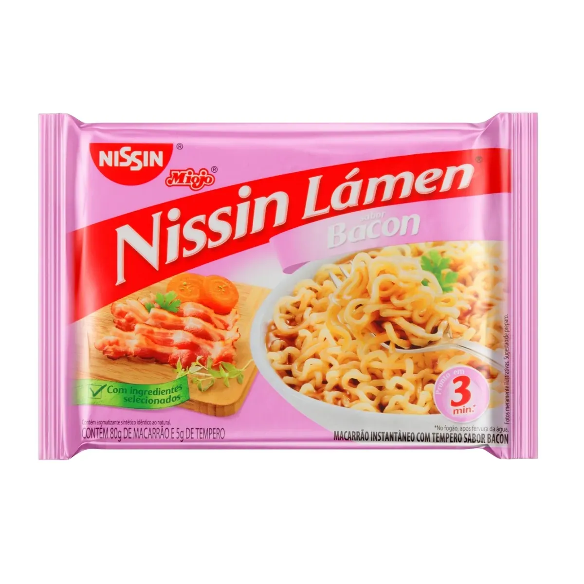 Macarrão Instantâneo Bacon Nissin 80G
