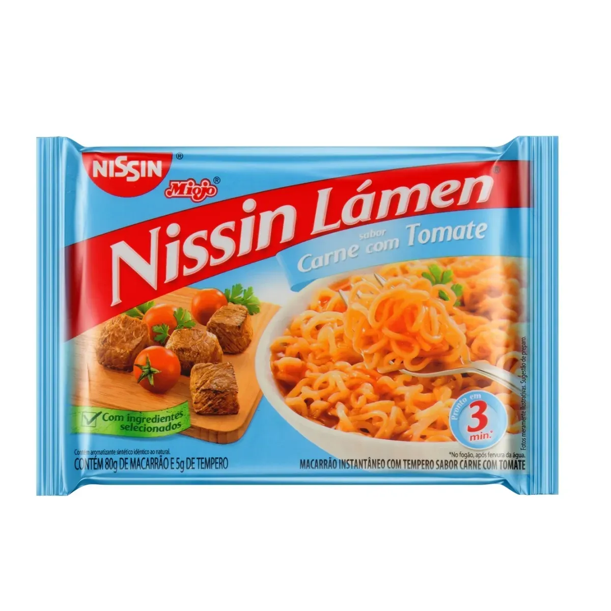 Macarrão Instantâneo Nissin Carne com Tomate 85G