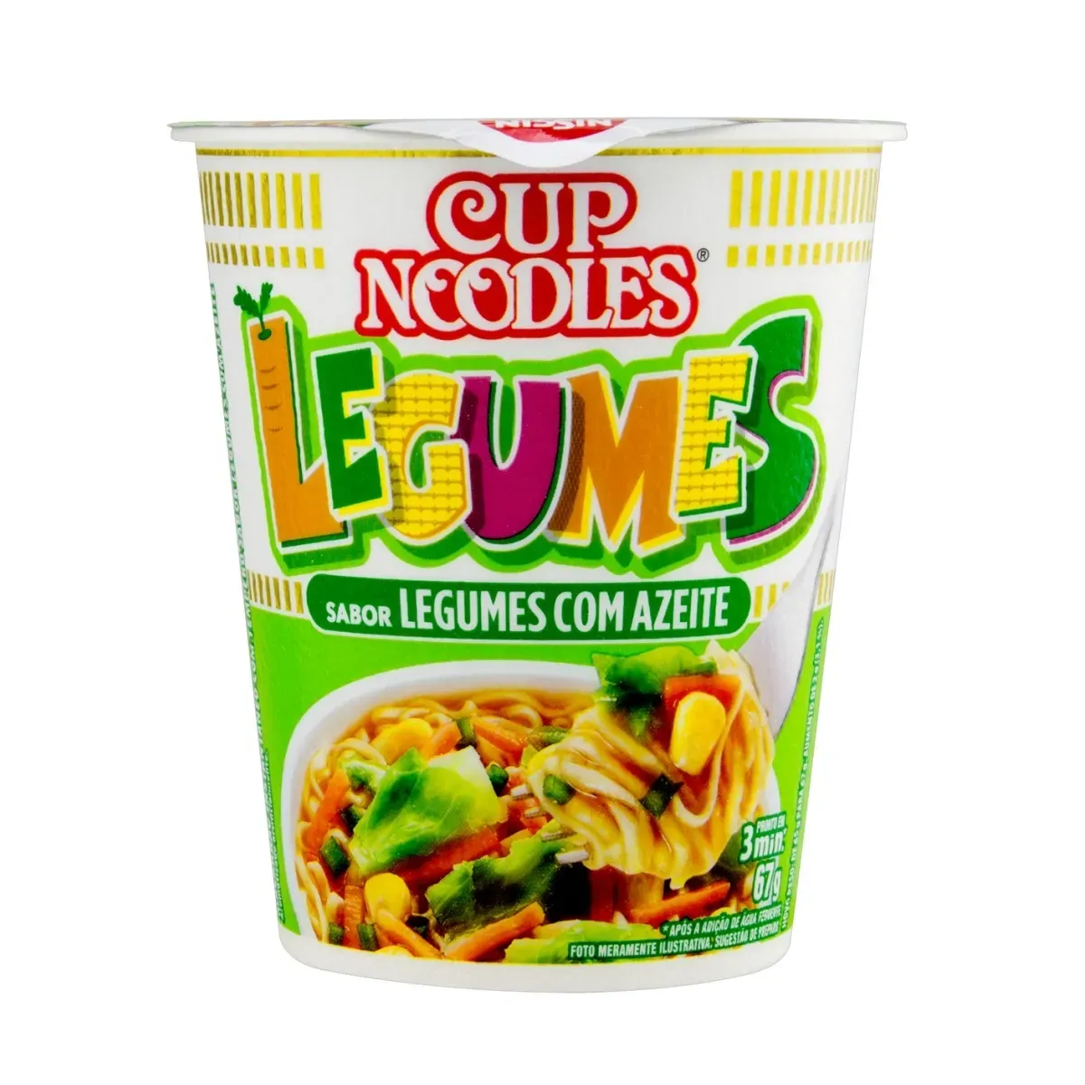 Macarrão Cup Noodles Legumes Nissin 37G