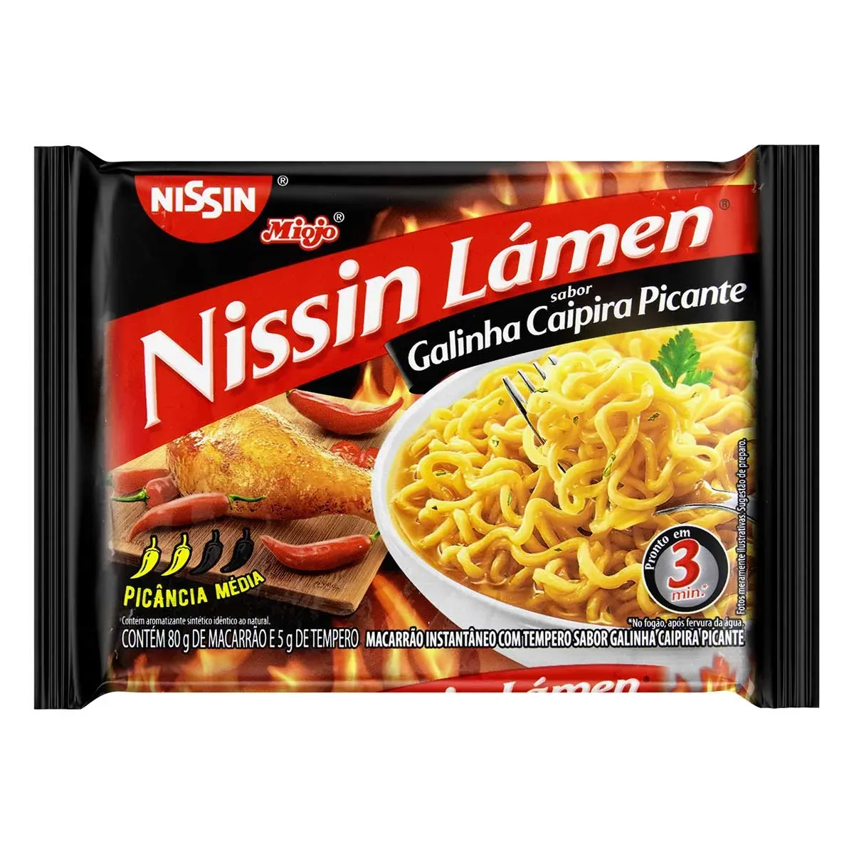 Macarrão Instantâneo Lámen Tempero Nissin 85G
