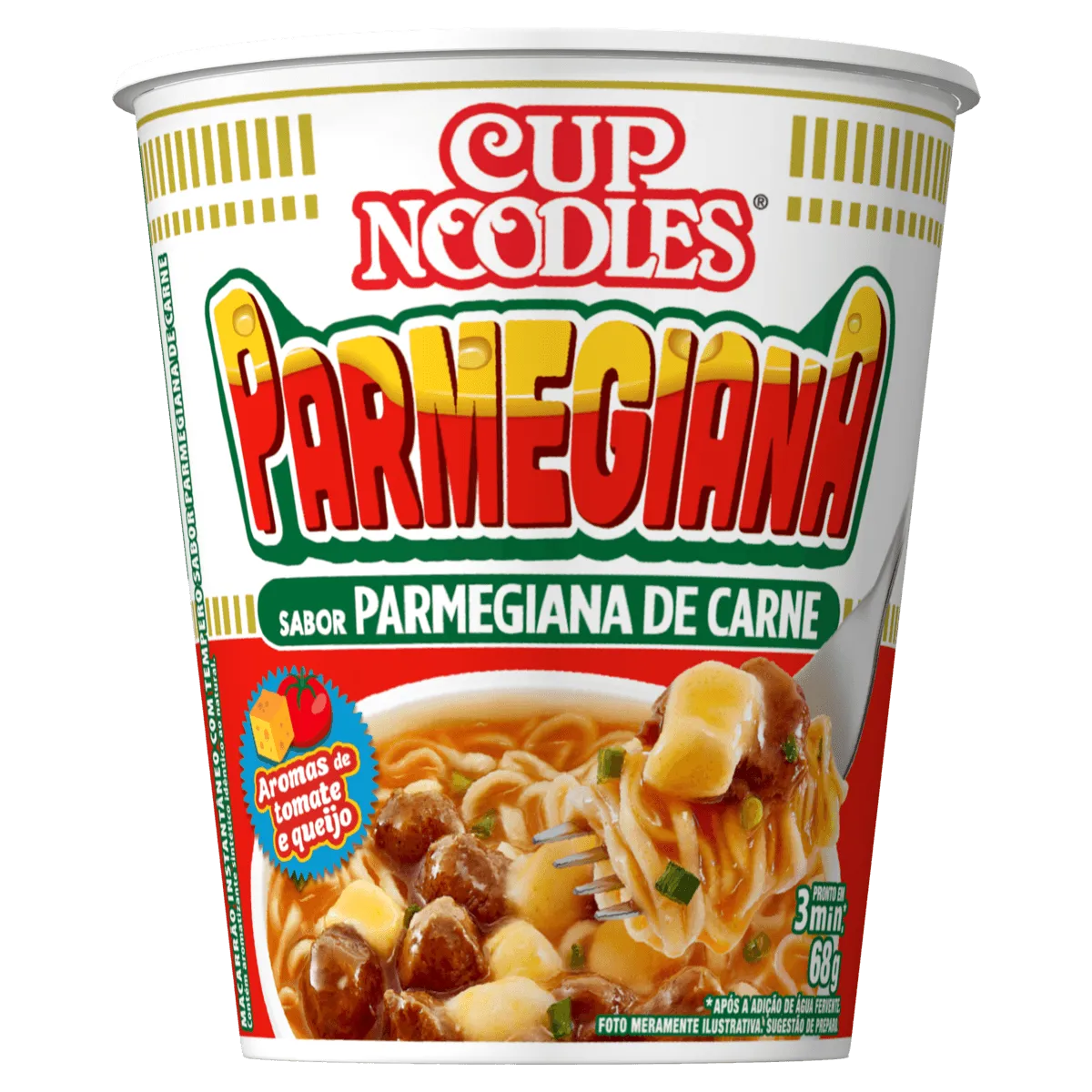 Macarrão Instantâneo Parmegiana Carne Cup 68G