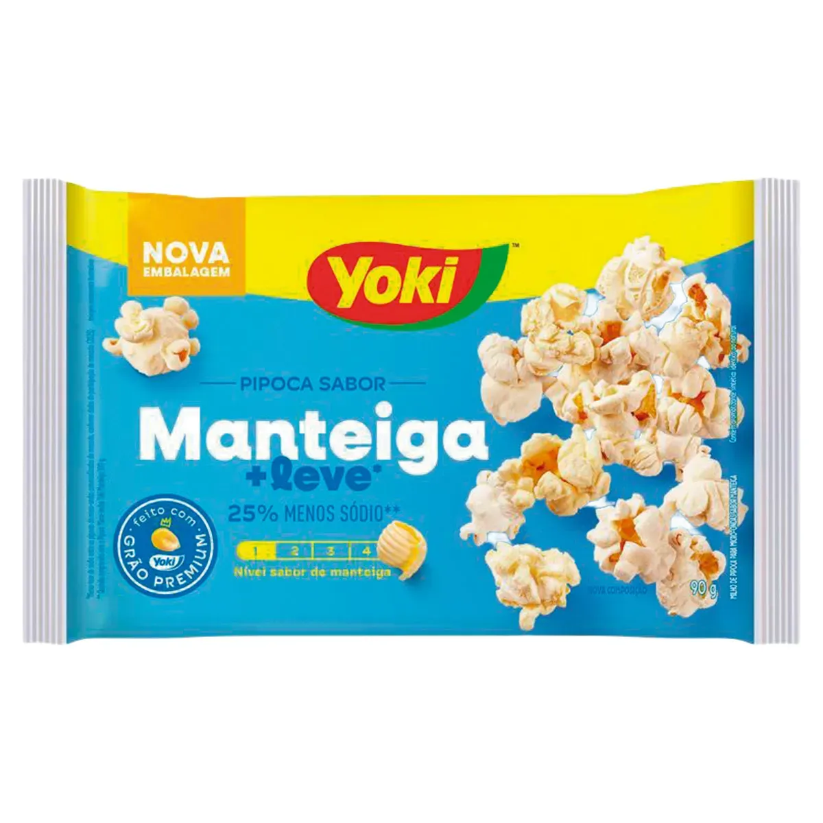 Pipoca para Micro-Ondas Manteiga Light Yoki 90G