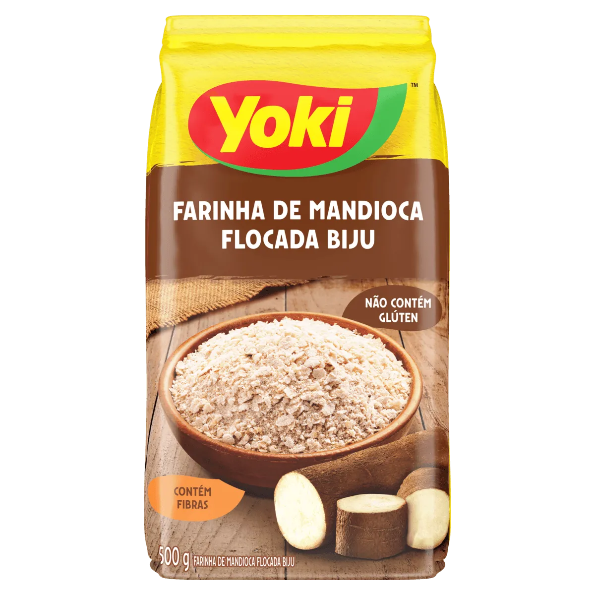 Farinha Mandioca Tipo Único Flocada Biju Yoki 500G