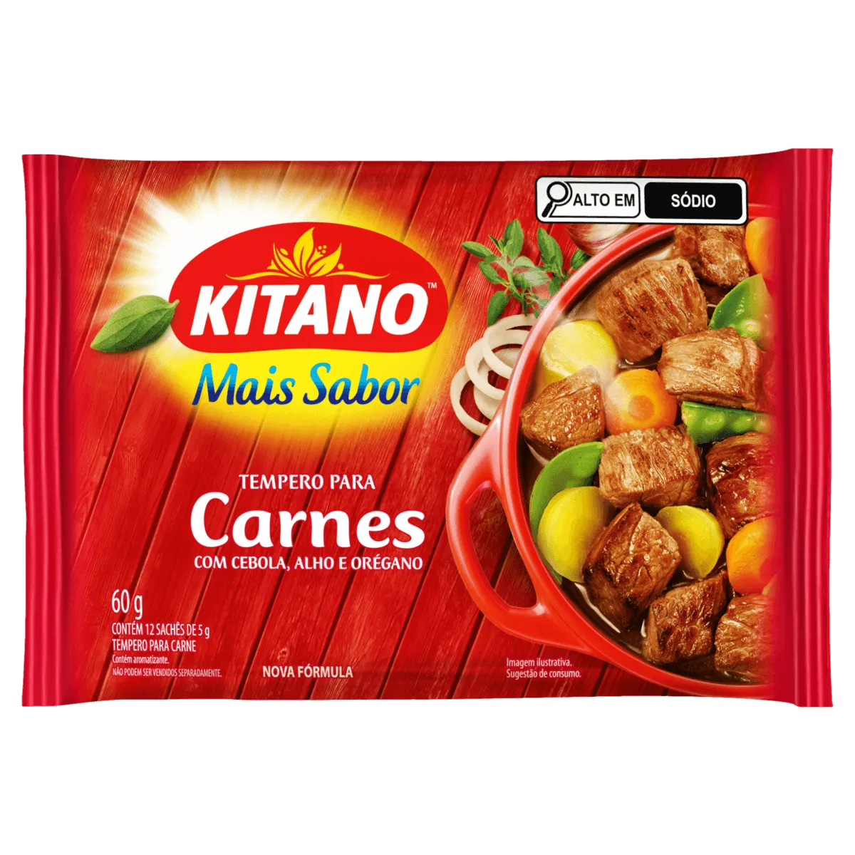 Tempero Pó para Carnes Mais Sabor Kitano 60G 12UN