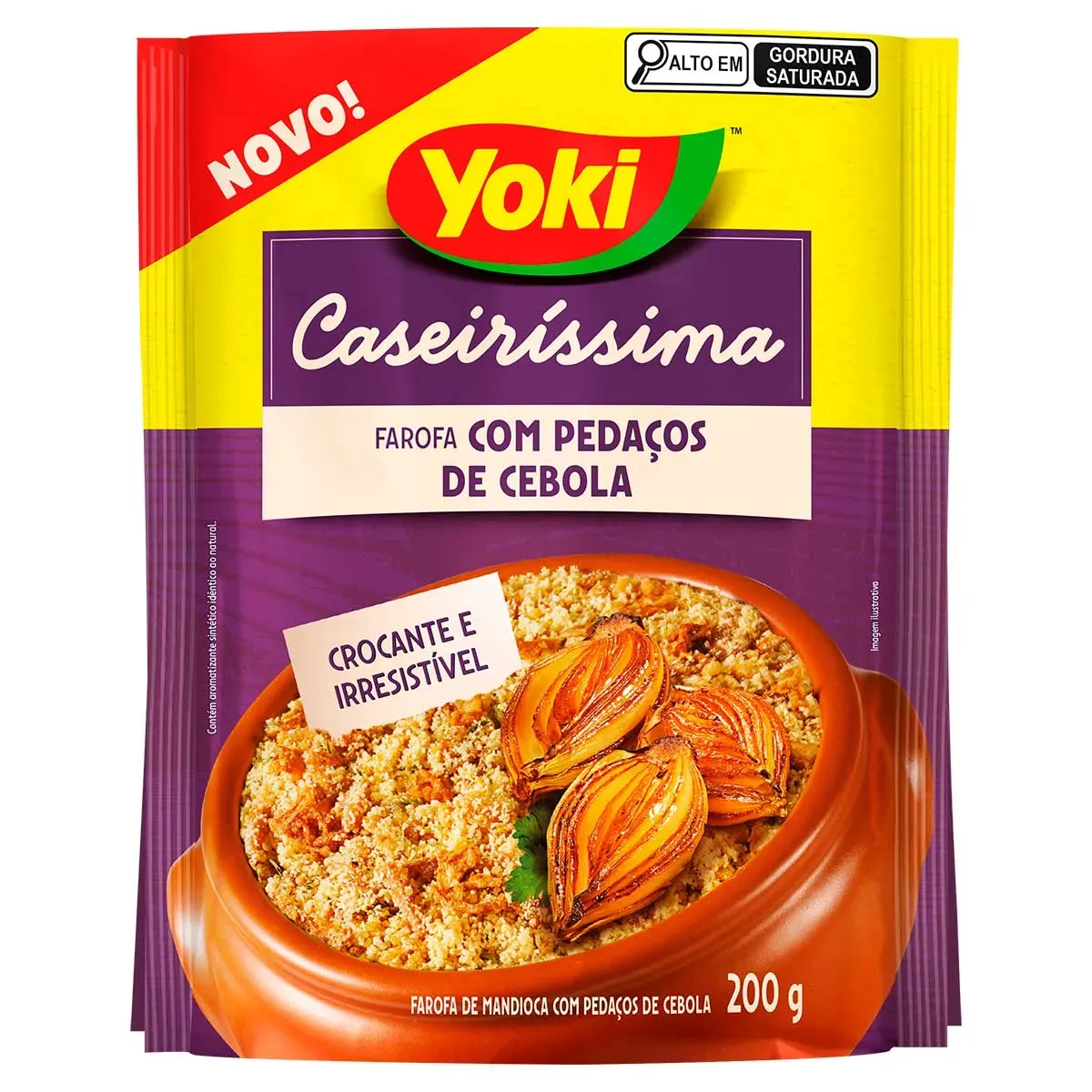 Farofa Mandioca Pedaços Cebola Crocante Yoki 200G
