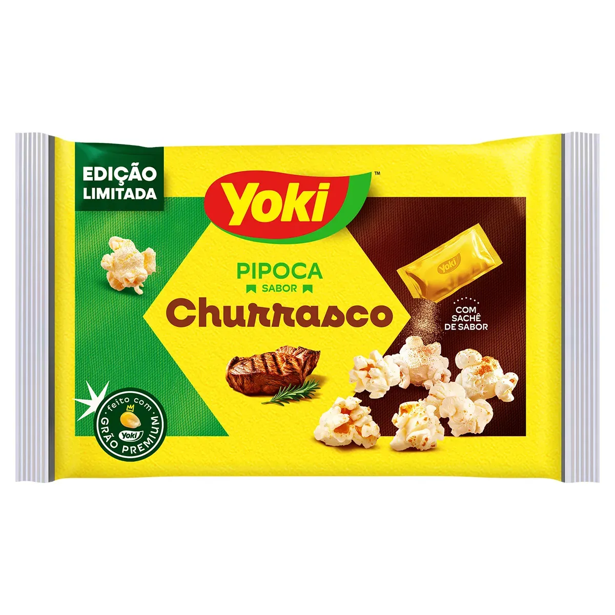 Pipoca para Micro-ondas Churrasco com Sal Yoki 90G