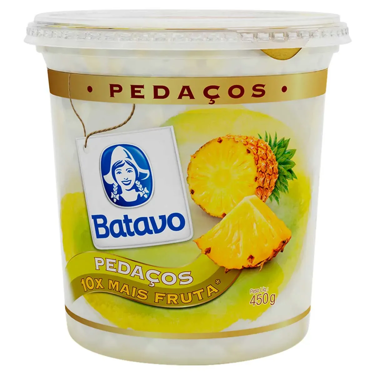 Iogurte Integral Abacaxi Pedaços Batavo 450G