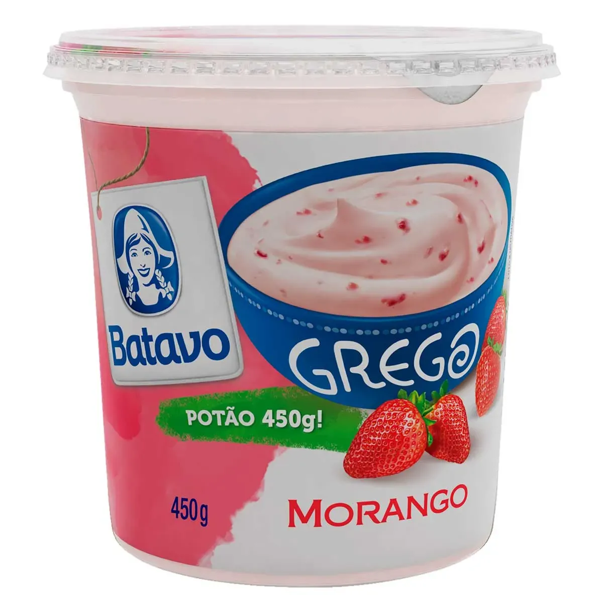 Iogurte Grego Morango Batavo 450G