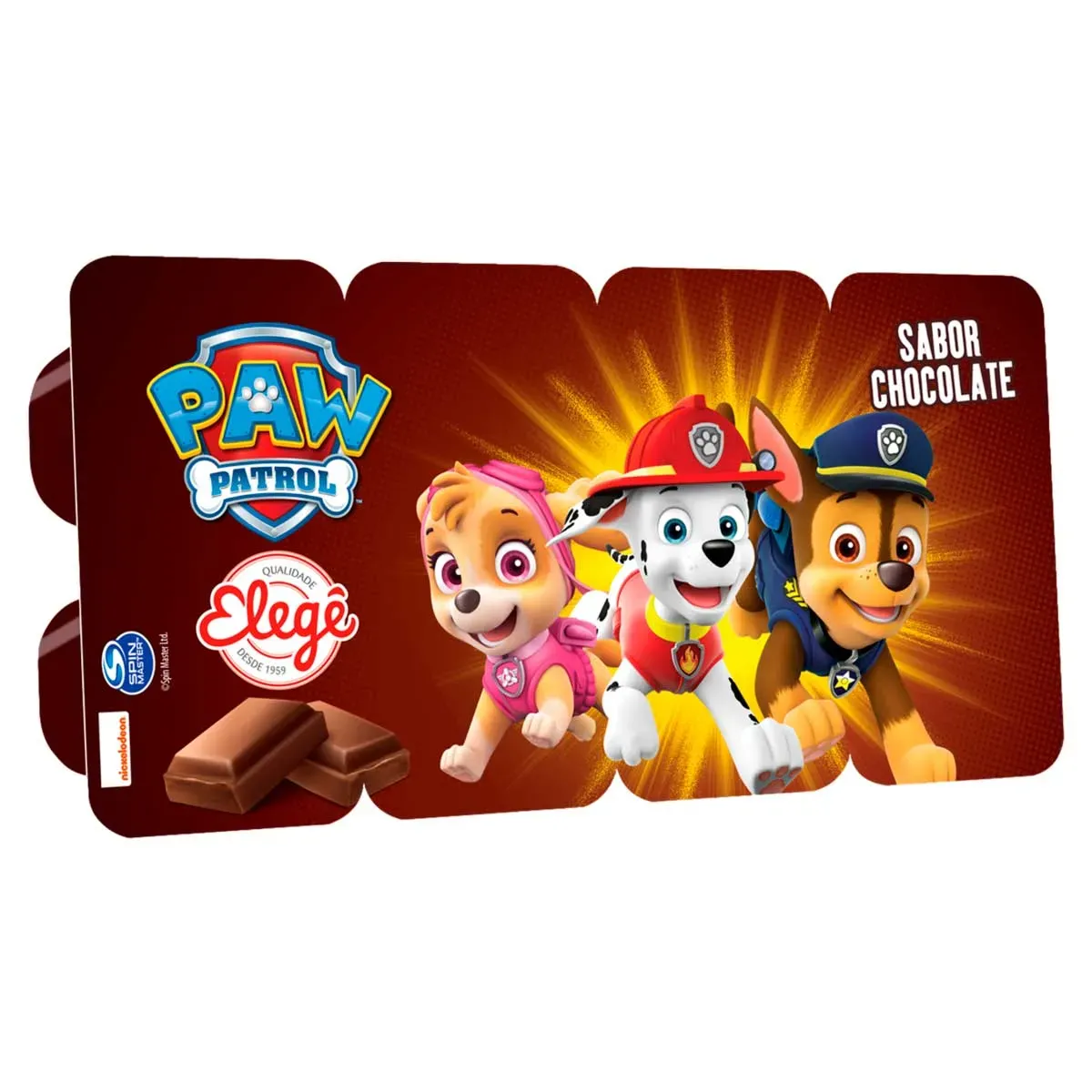 Sobremesa Láctea Chocolate Paw Elegê 304G 8UN