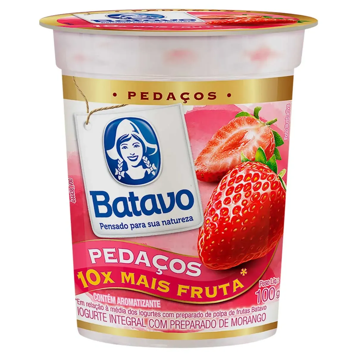 Iogurte Integral Pedaços Morango Batavo 100G