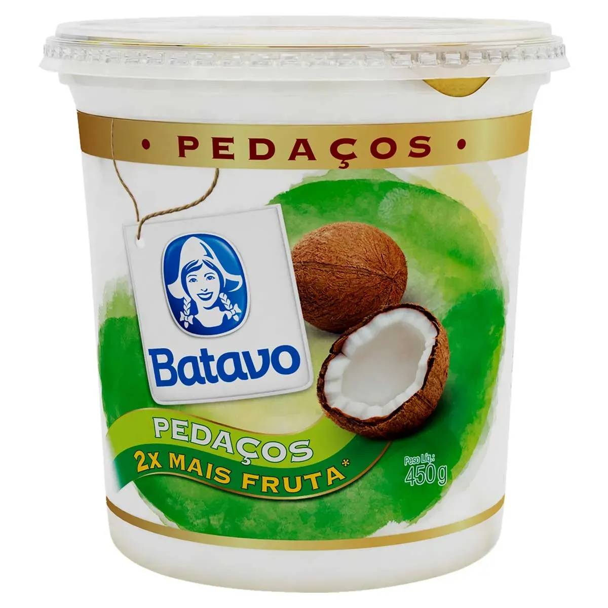 Iogurte Integral Coco Pedaços Batavo 450G