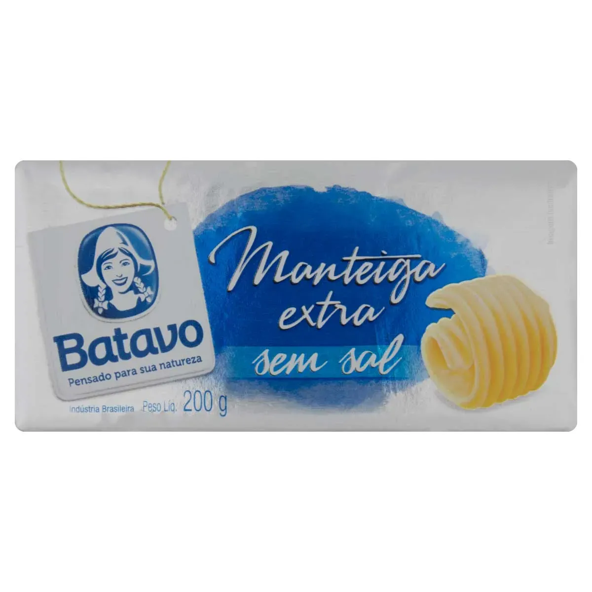 Manteiga sem Sal Batavo em Barra 200G