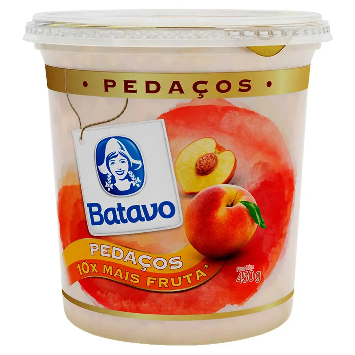 Iogurte Integral Pêssego Pedaços Batavo 450G