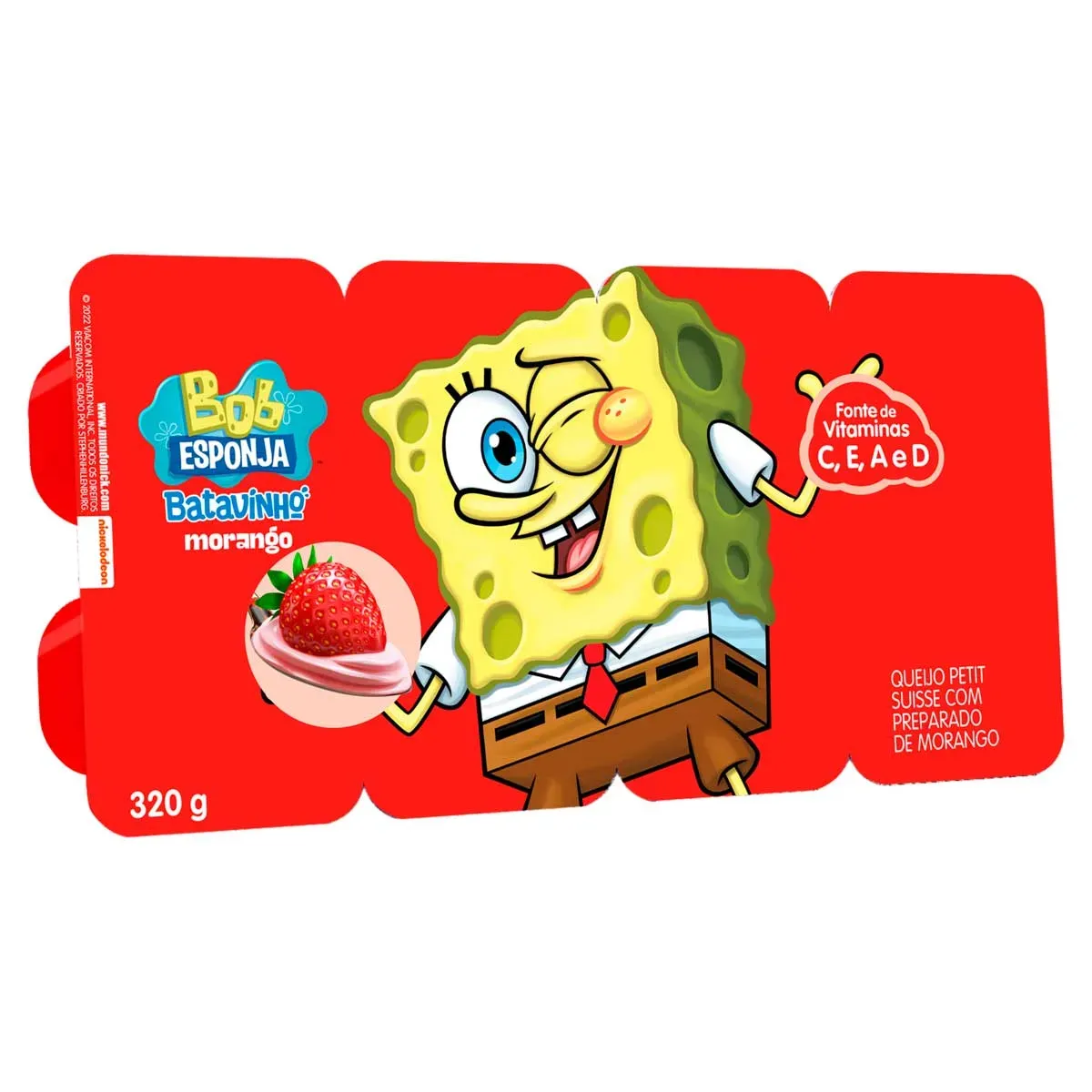 Queijo Petit Suisse Morango Bob Elegê 320G 8UN