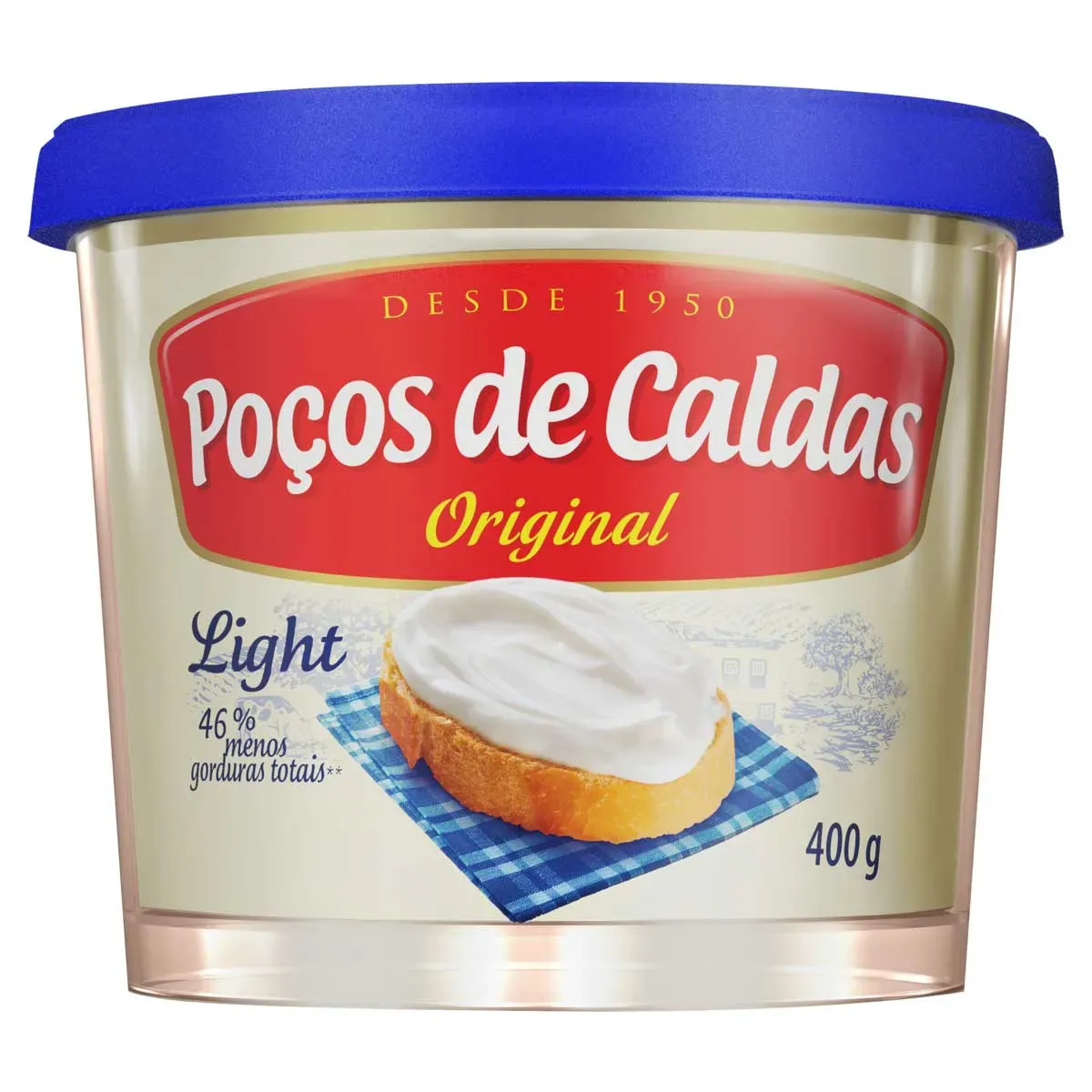 Requeijão Cremoso Light Poços de Caldas 400G