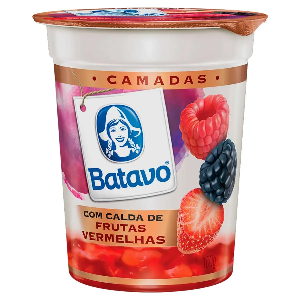 Iogurte Calda Frutas Vermelhas Camadas Batavo 100G