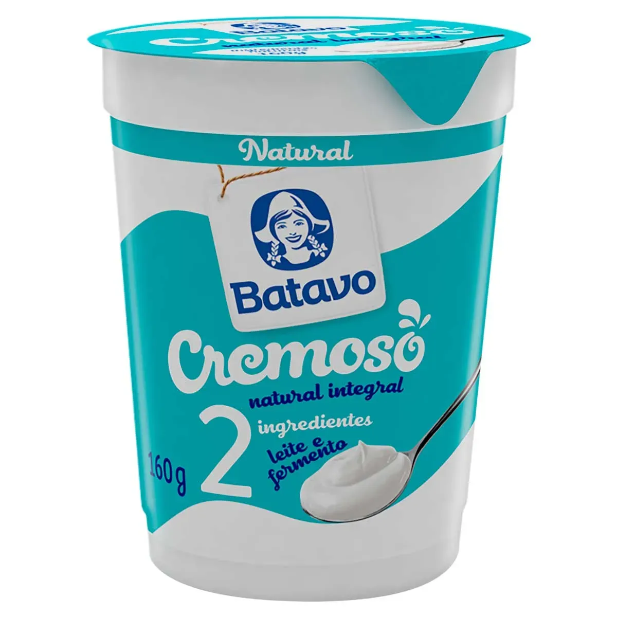 Iogurte Cremoso Integral Natural Batavo 160G