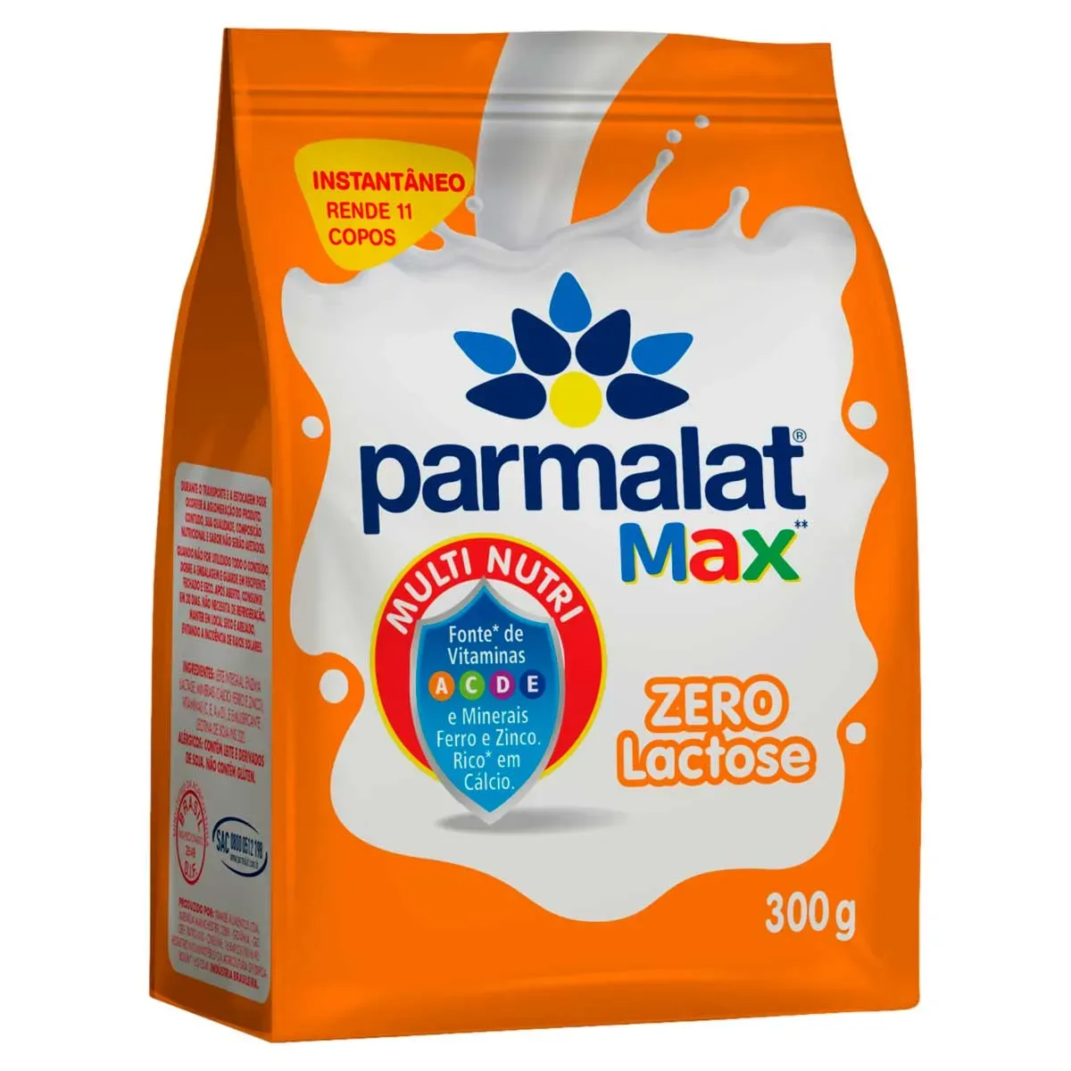 Leite em Pó Instantâneo Zero Lactose Parmalat 300G