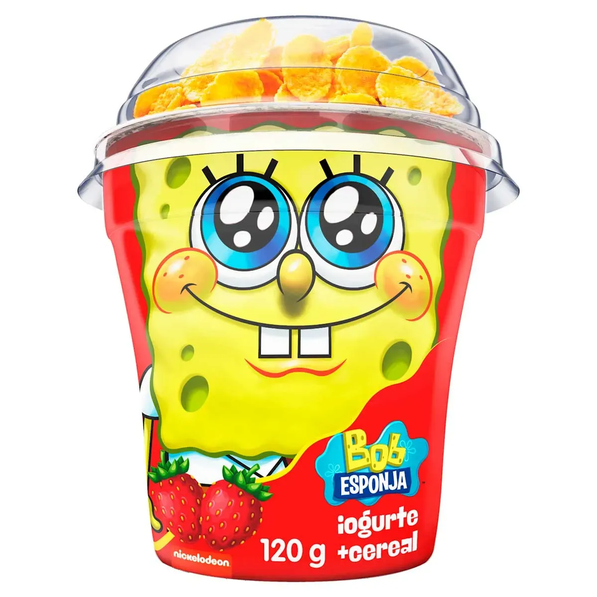Iogurte Morango Cereais Bob Esponja Batavo 120G