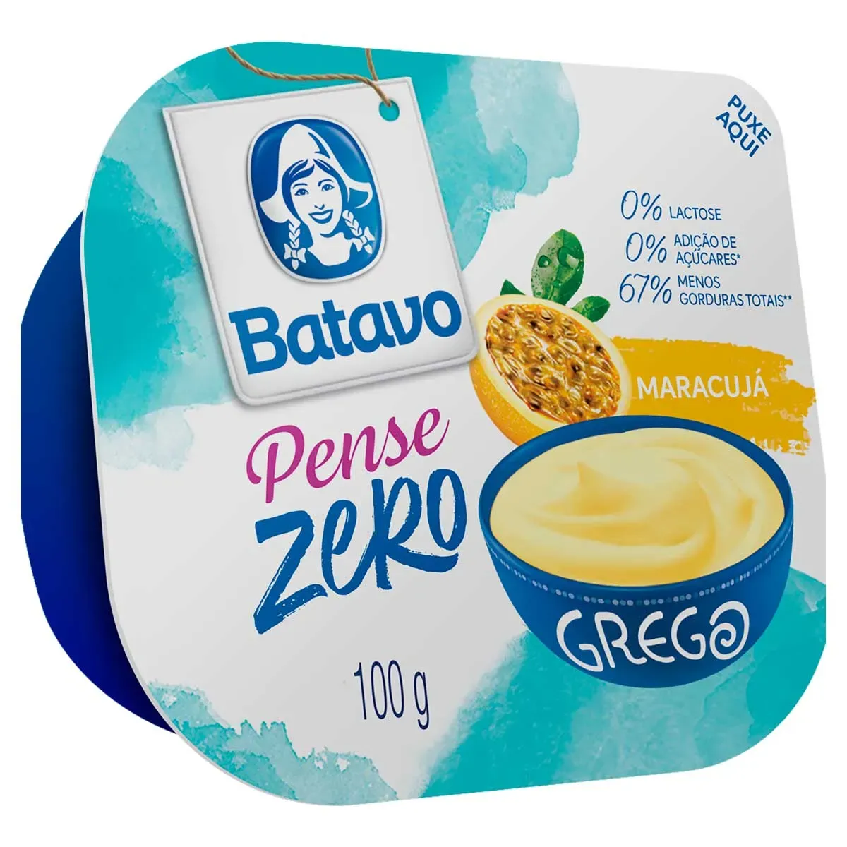 Iogurte Grego Maracujá Zero Lactose Batavo 100G