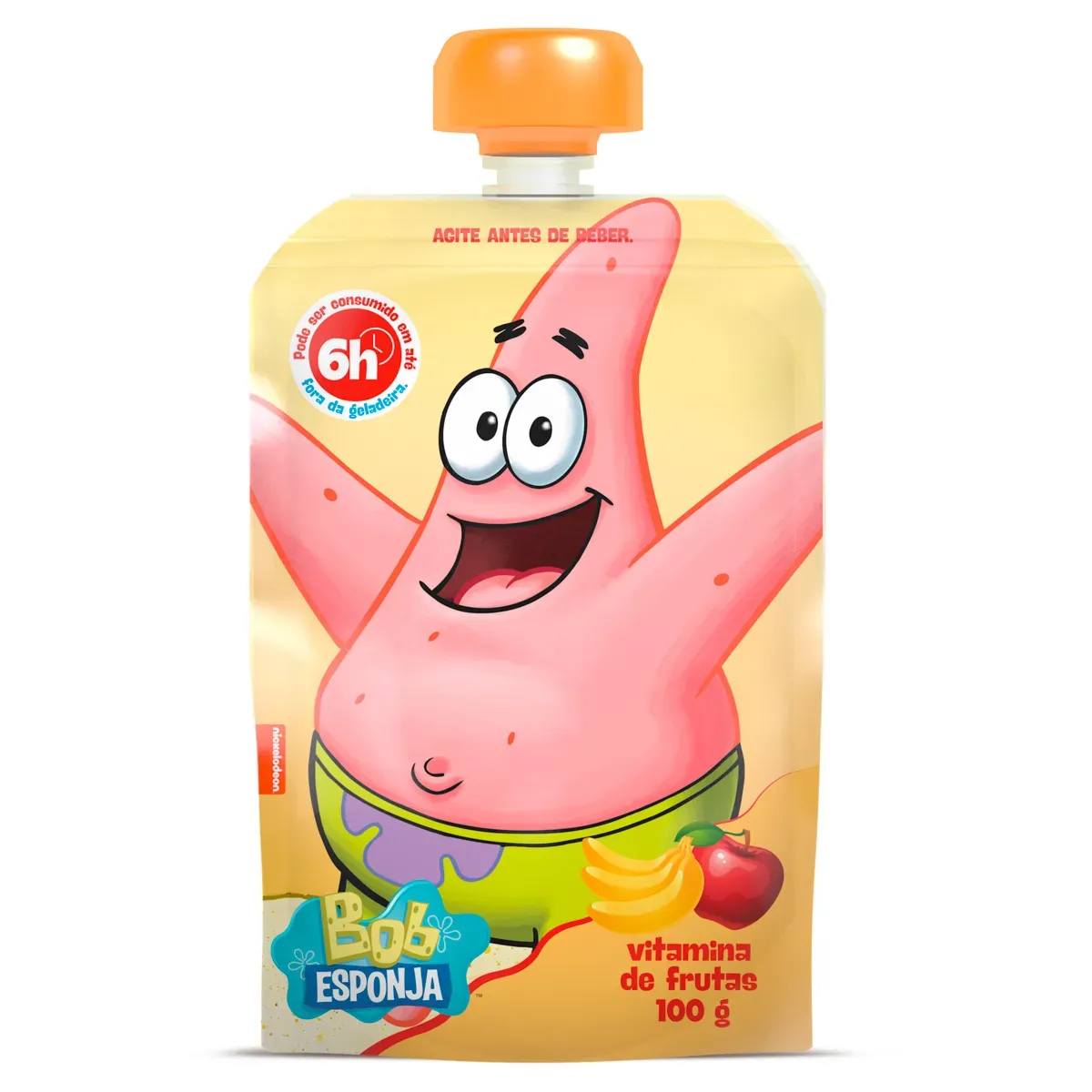 Iogurte Vitamina Frutas Bob Esponja Elegê 100G
