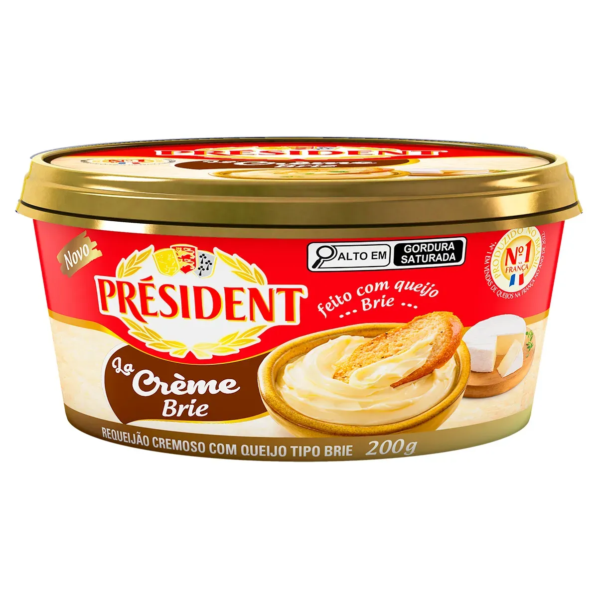Requeijão Cremoso com Queijo Brie Président 200G