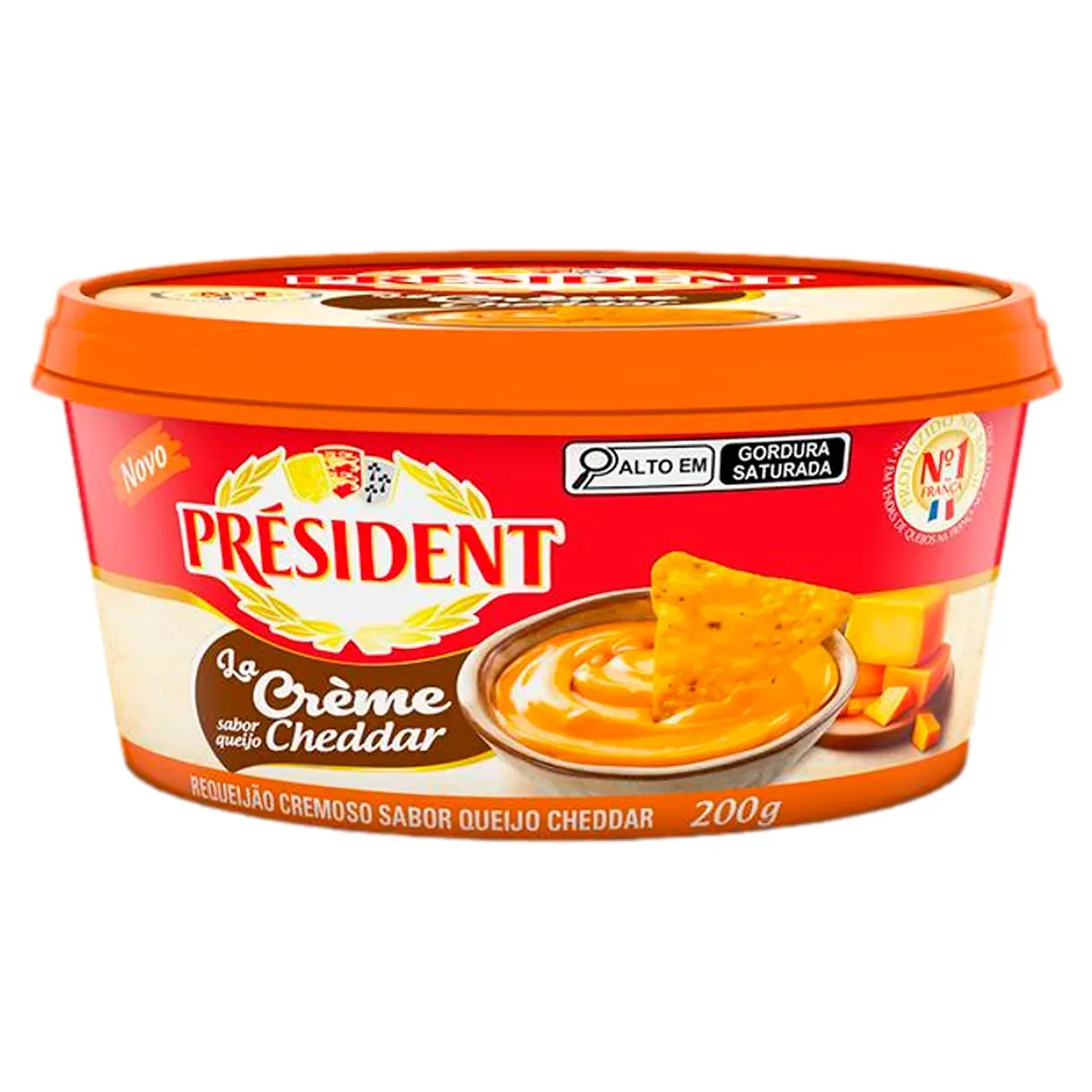 Requeijão Cremoso Queijo Cheddar La Président 200G