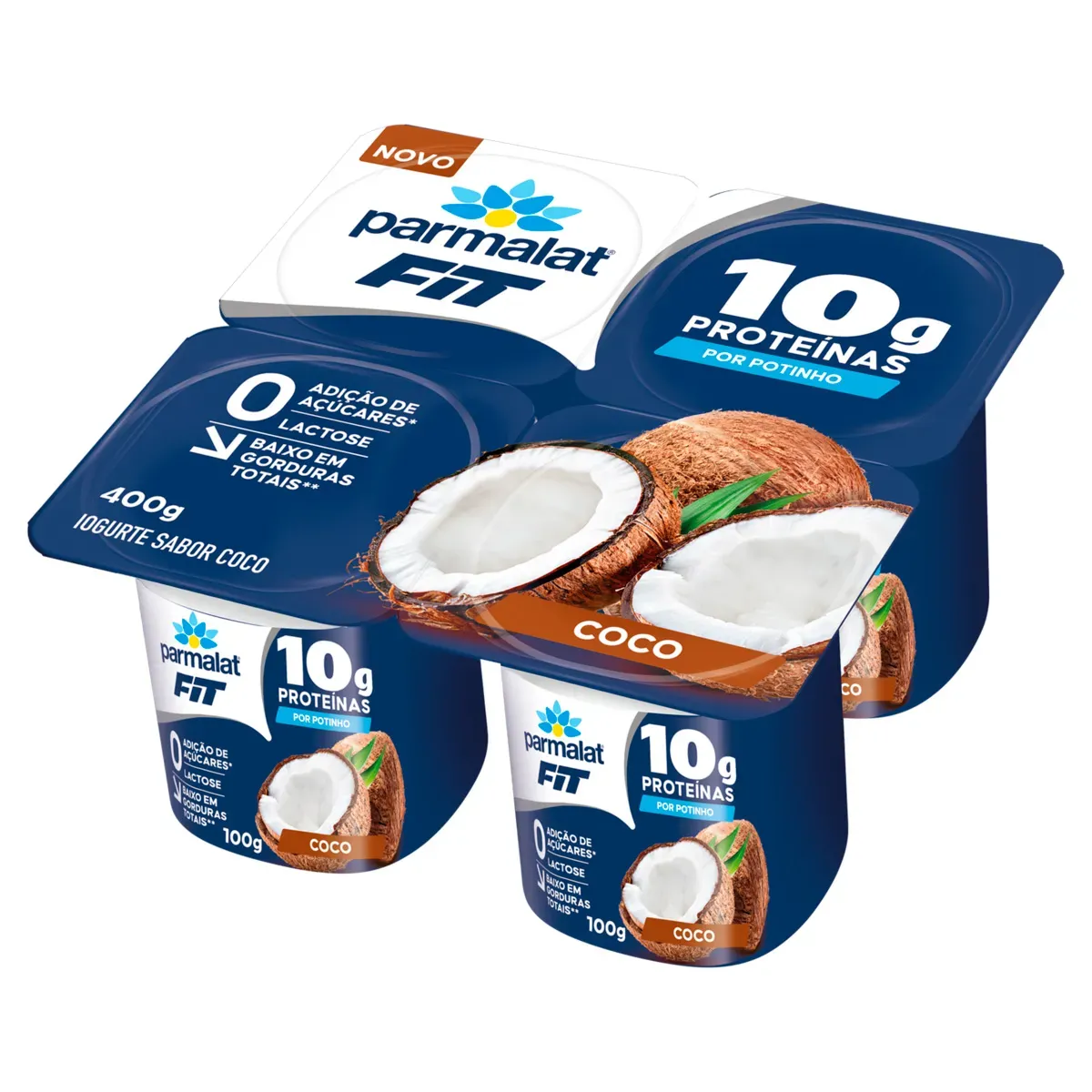 Iogurte Coco Zero Lactose Fit Parmalat 400G 4UN