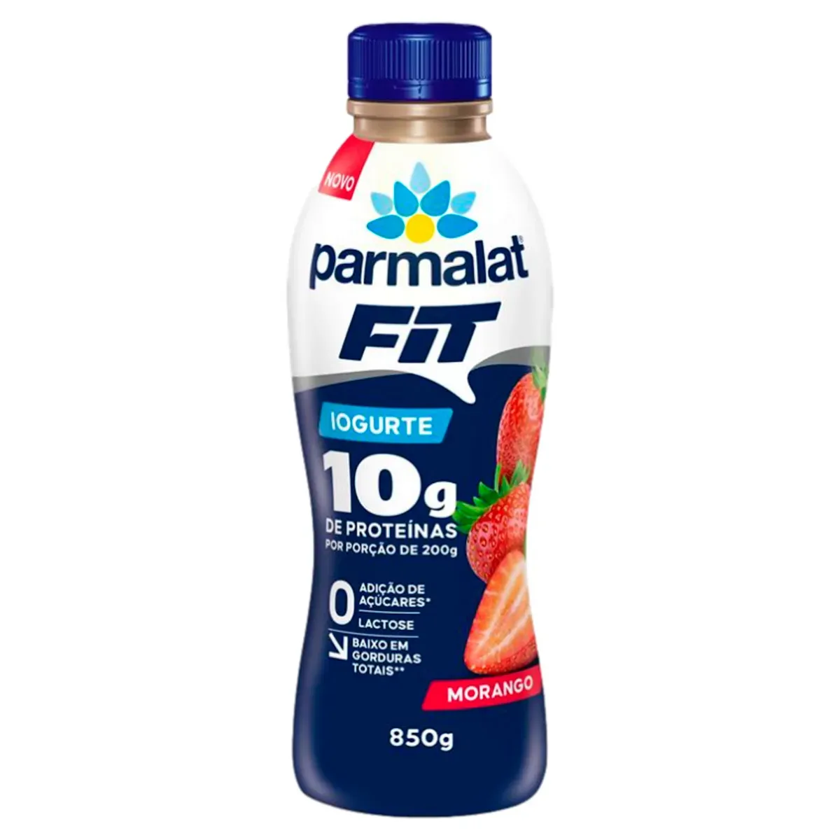 Iogurte Desnatado Morango Zero Parmalat 850G