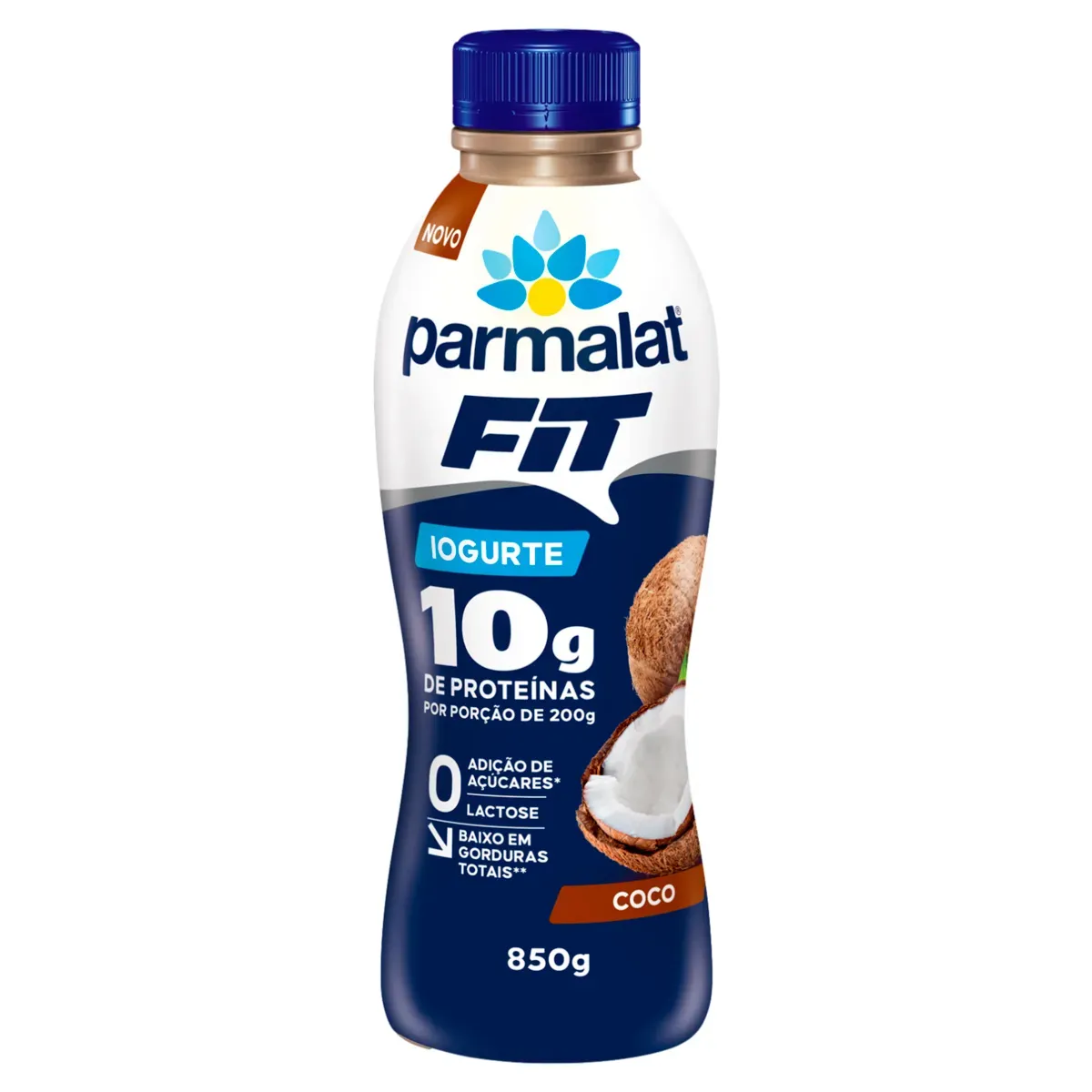 Iogurte Desnatado Coco Zero Lactose Parmalat 850G