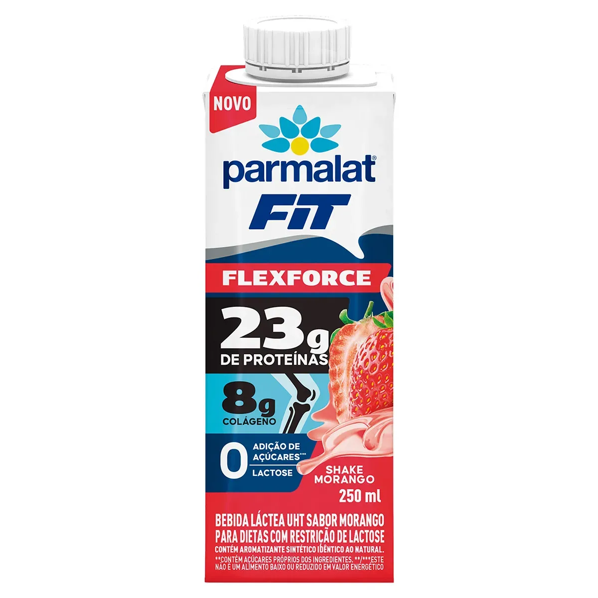 Bebida Láctea Fit Flexforce Morango Parmalat 250ML
