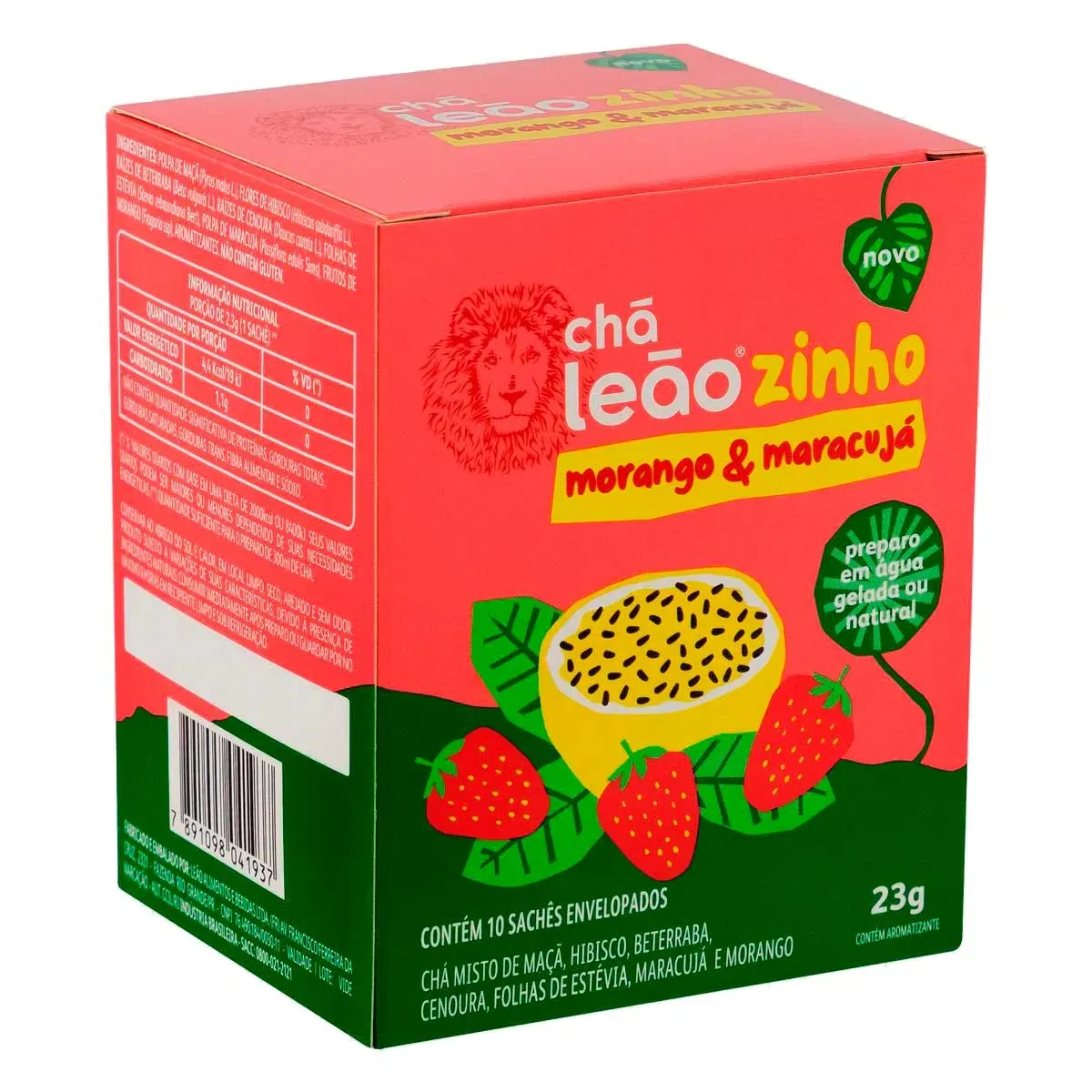 Cha Misto Leao Leaozinho Morango Maracuja 23G 10UN