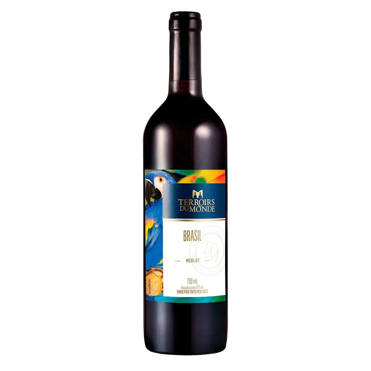 Vinho Tinto Meio Terroirs Du Monde Merlot 750ML