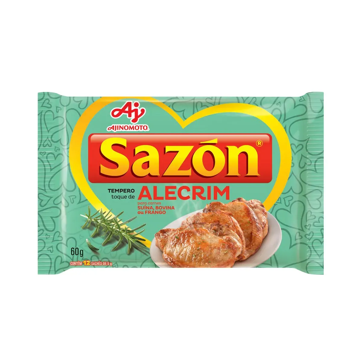 Tempero Carne Frango Toque Alecrim Sal Sazon 60G