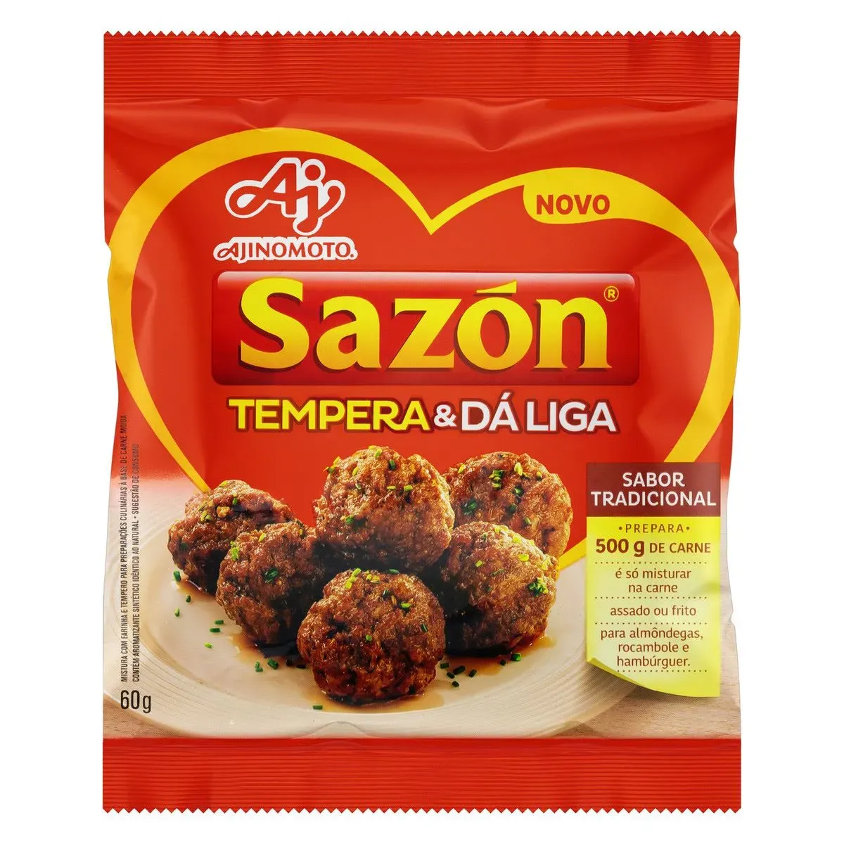 Mistura Almôndegas Tempera Liga Sazón 60G