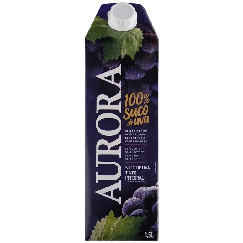 Suco Integral Uva Tinto Aurora 1,5L