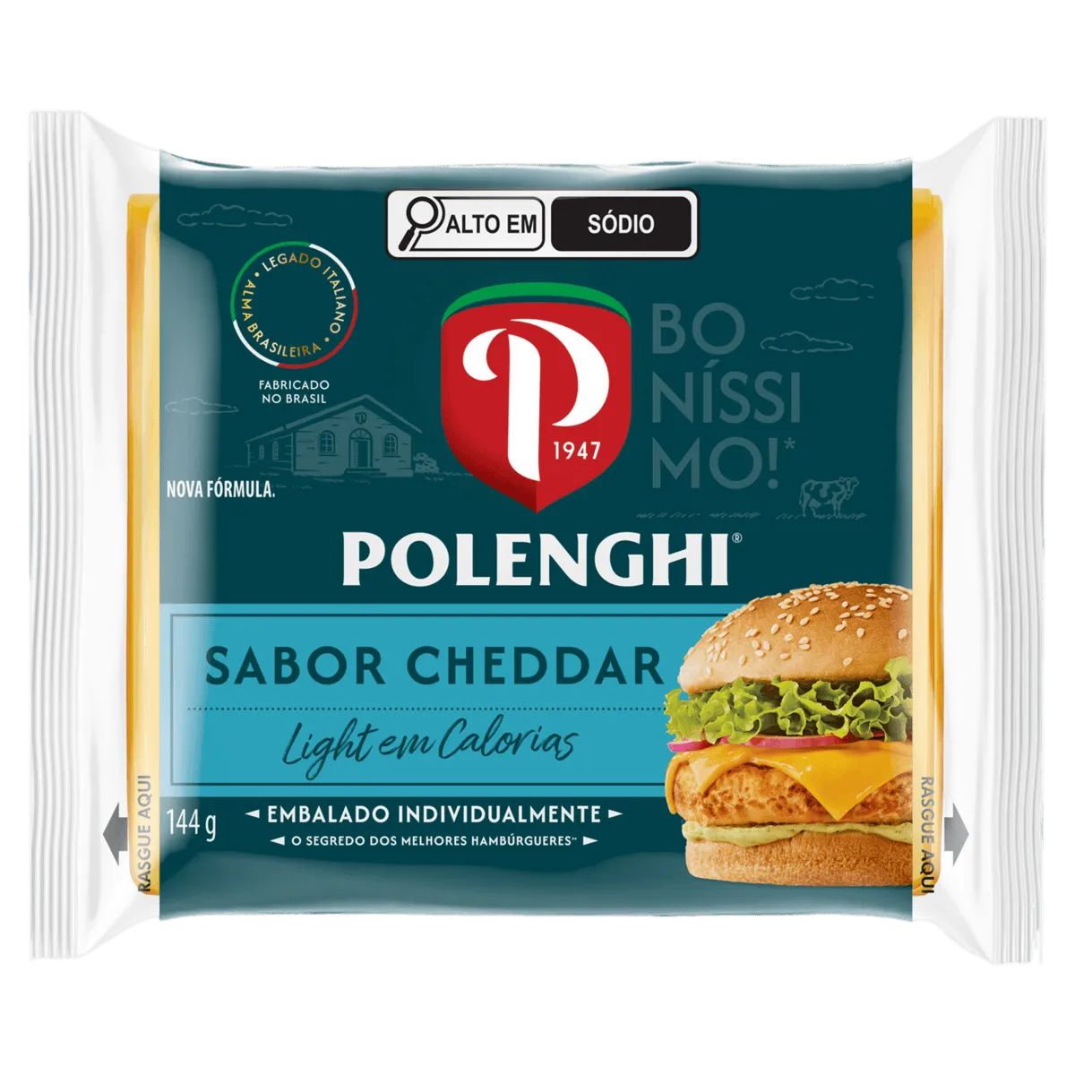 Queijo Cheddar Light Sandwich-In Polenghi 144G