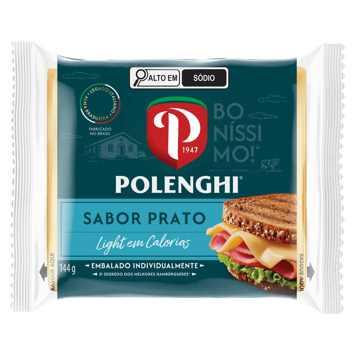 Queijo Prato Light Sandwich-In Polenghi 144G