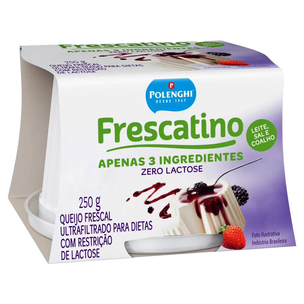 Queijo Zero Lactose Frescatino Polenghi 250G