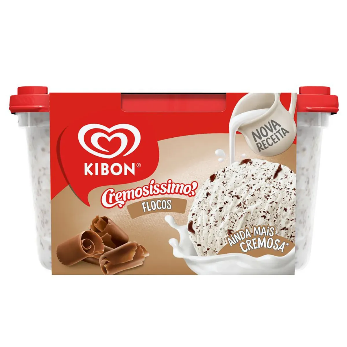 Sorvete de Flocos Cremosíssimo Kibon 1,5L